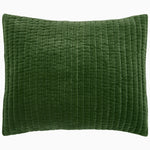 A John Robshaw hand-quilted Velvet Moss Quilt pillow.