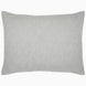 A Vivada Light Gray Woven Quilt with a cotton chambray coverlet on a white background. (Brand Name: John Robshaw)