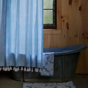 Avni Light Indigo Organic Shower Curtain