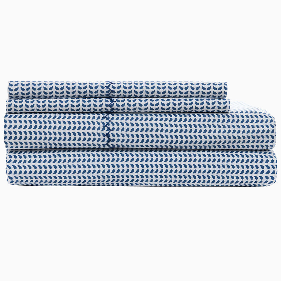 Cinde Navy Organic Sheet Set by John Robshaw