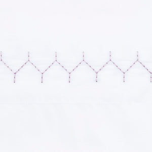 Stitched Lavender Organic Sheet Swatch