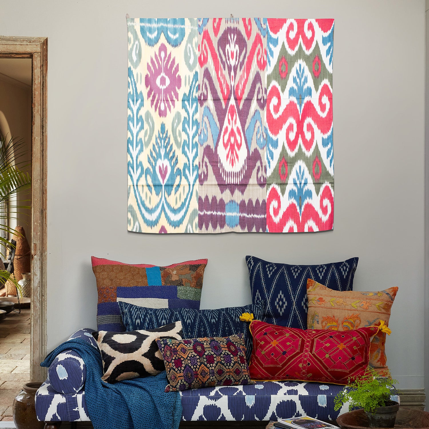 Tashkent Spring Day Medium Ikat Tapestry