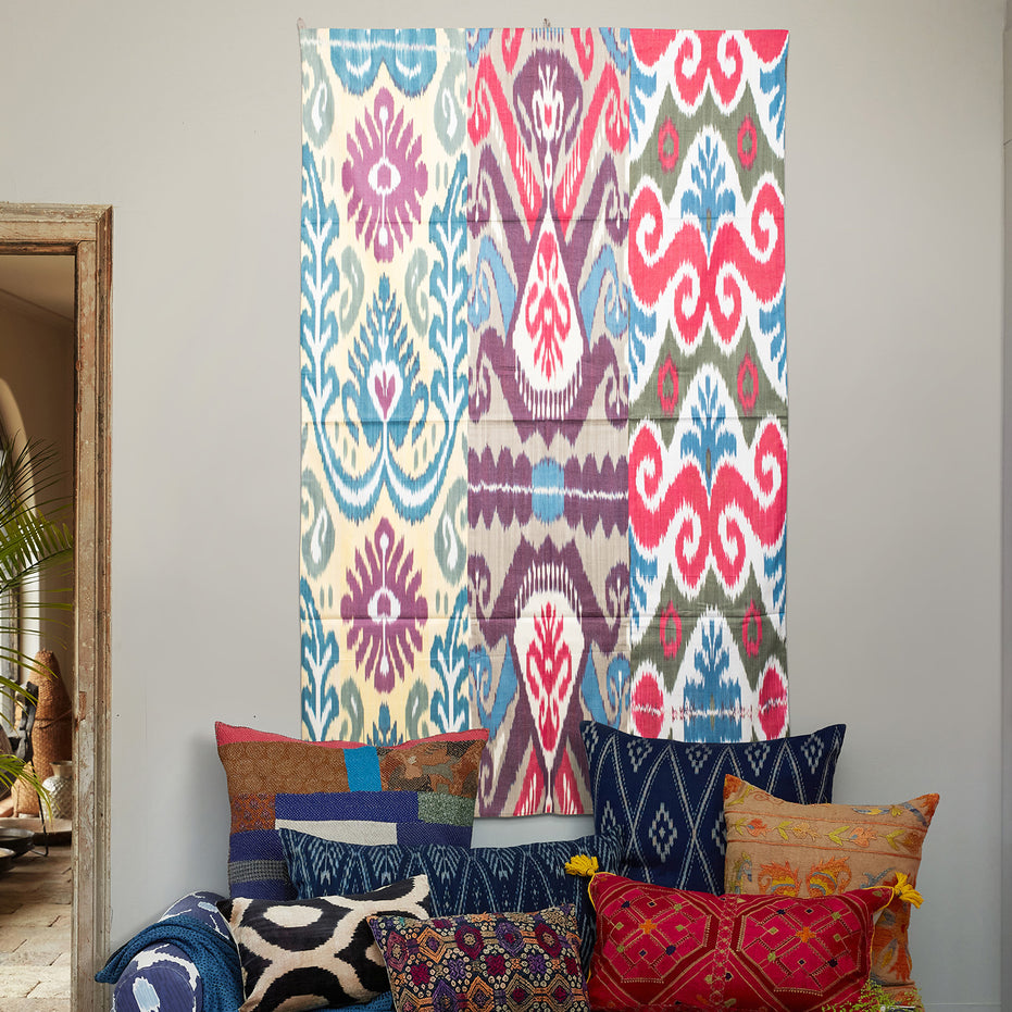 Tashkent Spring Day Large Ikat Tapestry