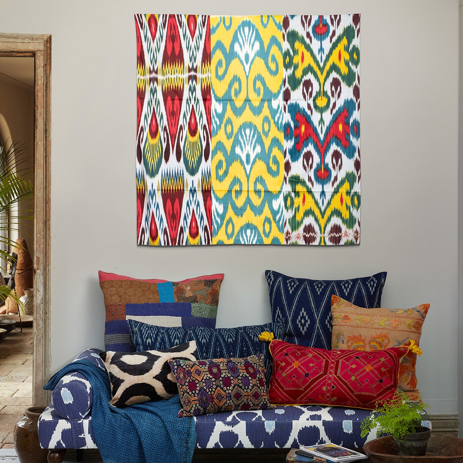 Tashkent Traffic Medium Ikat Tapestry