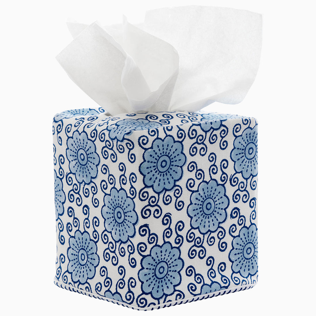 Damini Indigo Tissue Box Cover by John Robshaw