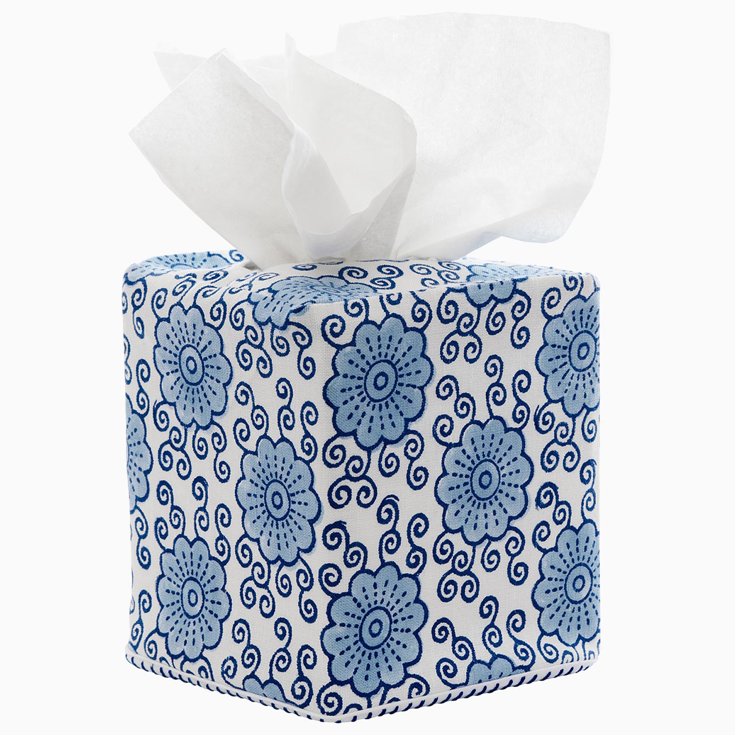 Damini Indigo Tissue Box Cover by John Robshaw