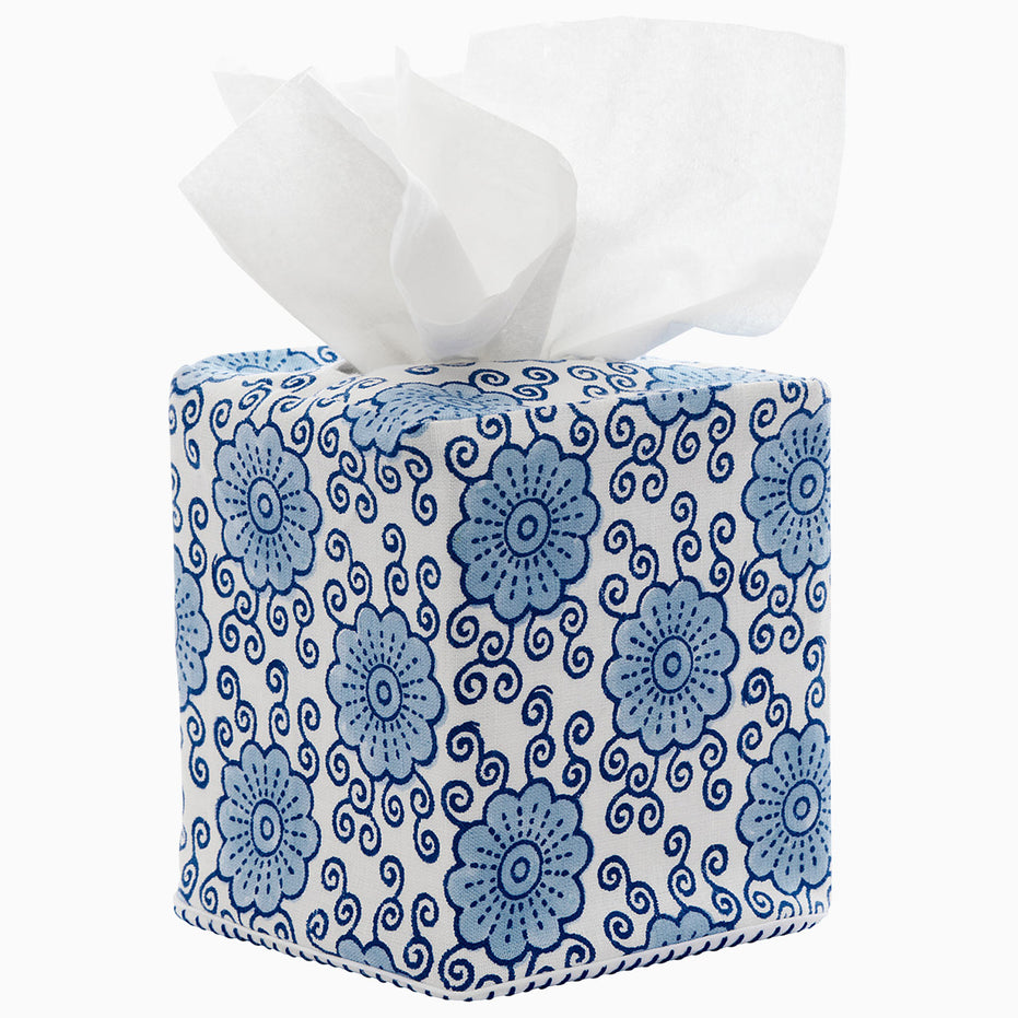 Damini Indigo Tissue Box Cover by John Robshaw