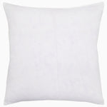 The Nivi Euro pillow by John Robshaw, featuring a plain square white design with a smooth texture and hidden zipper closure, is shown against a white background. - 31272491188270