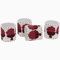 Nand Berry Beaded Napkin Rings (Set of 4) - High Quality Image of 