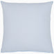 Square pillow featuring a light blue and white textured pattern, part of the John Robshaw Cinde Light Indigo Organic Duvet collection.