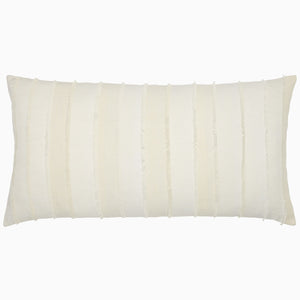 Fringed White Bolster