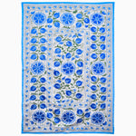 Green Vines With Blue Suzani Blanket - 32882344853550