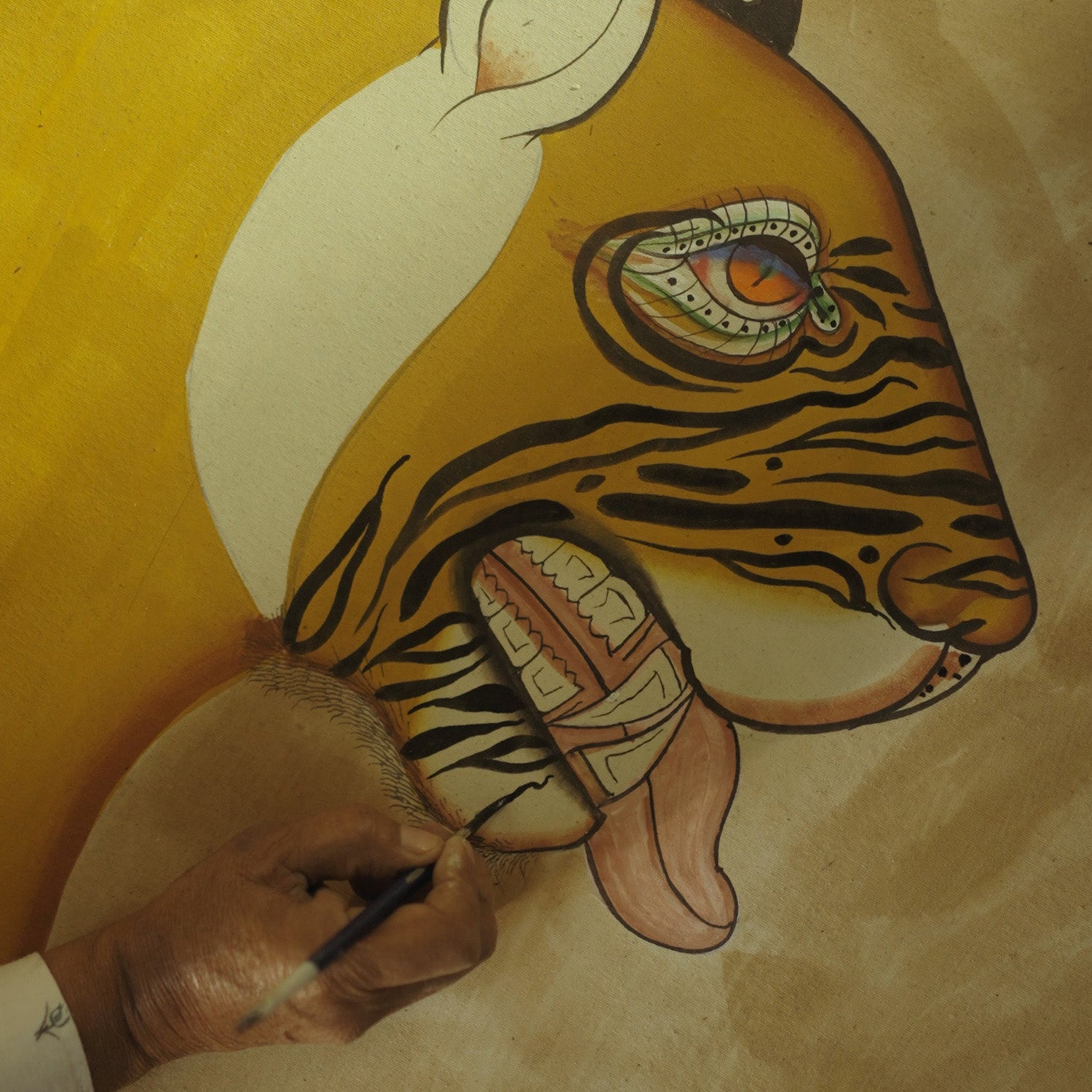 Right White Tiger Tapestry