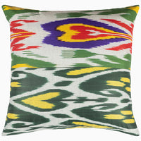 Green Combo Ikat Pillow - High Quality Image of 