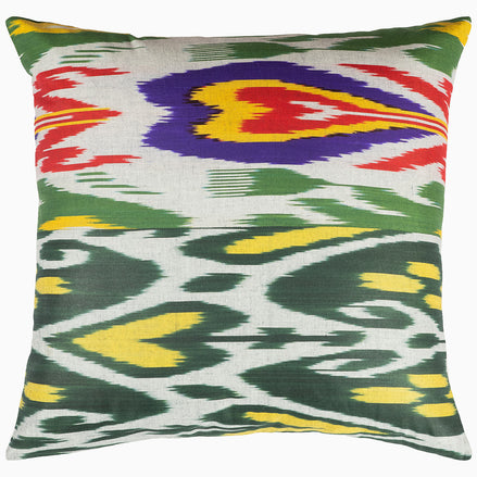 Green Combo Ikat Pillow by John Robshaw