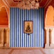 Vintage Stripe Indigo Wallpaper
