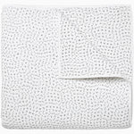 A white cotton voile John Robshaw coverlet with hand stitched dots on it - 28007108050990