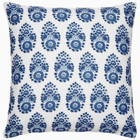 Adira Indigo Outdoor Decorative Pillow - High Quality Image of 