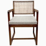 A John Robshaw Large Box Chair in Bindi Clay with a woven seat. - 29410421866542