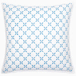 A Layla Azure Quilt by John Robshaw, with a geometric pattern made of cotton voile. - 29981019963438