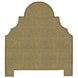 A Custom Dara Headboard by John Robshaw with an arched design offering white glove delivery.