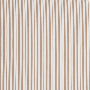 An image of a John Robshaw Gent Stripe Sand Performance Fabric pillow with beige and white stripes.