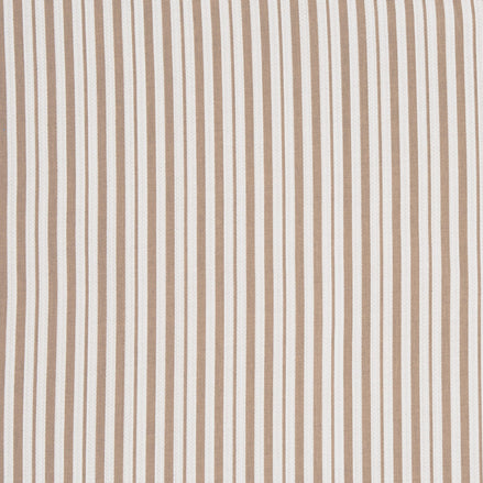 An image of a John Robshaw Gent Stripe Sand Performance Fabric pillow with beige and white stripes.