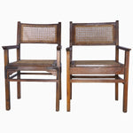 A pair of John Robshaw Straight Back Cane Chairs. - 29225386704942
