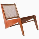 A Jeanneret Armless Lounge Chair with a cane seat by John Robshaw. - 29224346910766