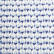 A blue and white wax print pattern on a Kiki Turquoise Fabric hand block printed by John Robshaw.