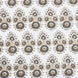 A black and gold paisley pattern on a white background, showcasing the exquisite traditional craftsmanship of John Robshaw's Lanka Metallic Fabric hand block printed fabrics.