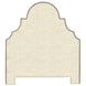 A beige John Robshaw headboard with a wooden frame that includes white glove delivery.