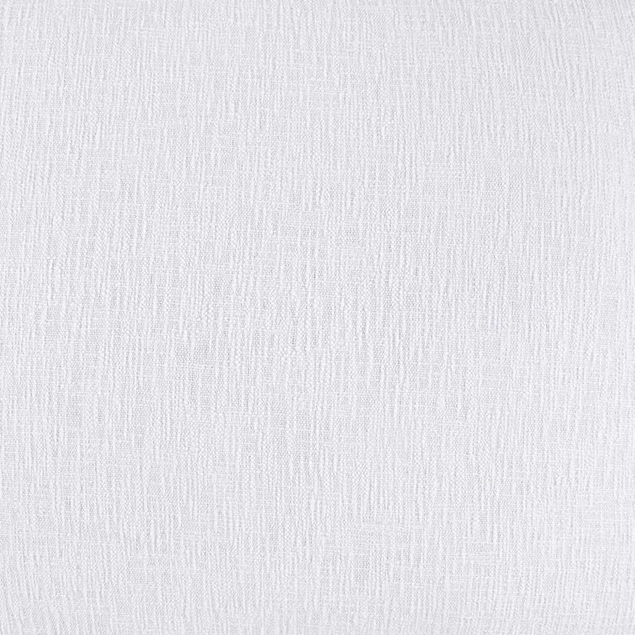 A close up image of a comfortable Woven White King Euro fabric by John Robshaw.