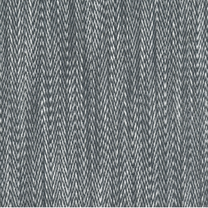 A Tapasa Gray Fabric rug with a zig zag pattern by John Robshaw.