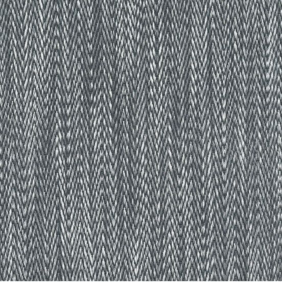 A Tapasa Gray Fabric rug with a zig zag pattern by John Robshaw.