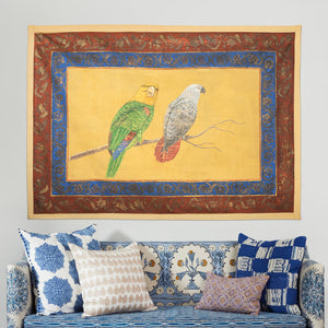 Yellow Headed Amazon and African Grey Parrot Tapestry