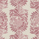 A burgundy and beige floral pattern on a beige background, digitally printed for exceptional Yashi Berry Fabric quality by John Robshaw.