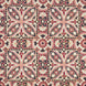 A pink and black Oman Berry Fabric tile with a floral design, featuring a block print pattern by John Robshaw.