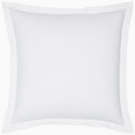 An Anketi White Organic Sheet Set by John Robshaw, featuring hand embroidered designs, made from organic cotton percale and long-staple fibers, placed on a white background. - 28345375031342