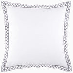 A white Stitched Ink Organic Sheets with black trim made from organic cotton. - 30273364131886