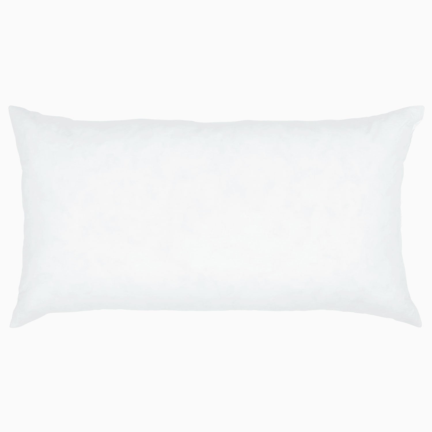 A hypo-allergenic John Robshaw white Insert for 17 x 32 Pillow.