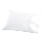 An Anketi White Organic Sheet Set made of long-staple organic cotton percale, adorned with hand-embroidered designs, on a white surface by John Robshaw. - 15572974600238