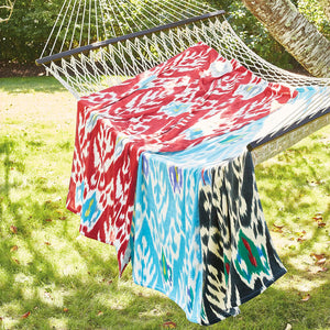 Umida Ikat Black Beach Towel