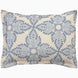 A Dasati Duvet Set by John Robshaw, featuring a blue and white duvet with a floral pattern.