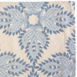 A blue and white Dasati Duvet Set with a floral design made of cotton. - 30253882441774