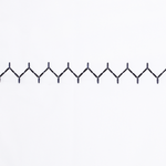An Stitched Ink Organic Sheets with stitched black lines. - 15346997887022