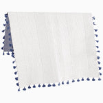 A John Robshaw Sahati Indigo Throw with tassels. - 28455934427182