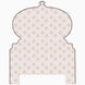 An image of a pink and gold patterned John Robshaw Custom Orissa Headboard with Mughal architecture influences.