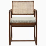 A John Robshaw Large Box Chair in Bindi Clay with a rattan seat. - 29410421801006