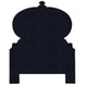 A black velvet Custom Orissa Headboard with an ornate design featuring Mughal architecture elements by John Robshaw.